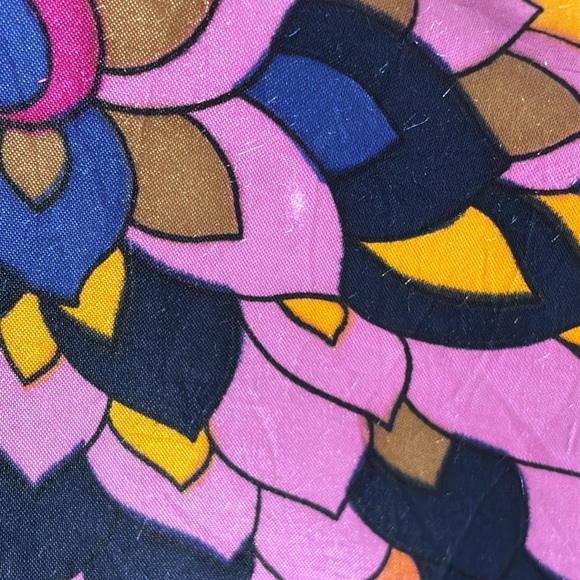 Vintage Italian Acetate Satin floral print scarf - Picture 6 of 17